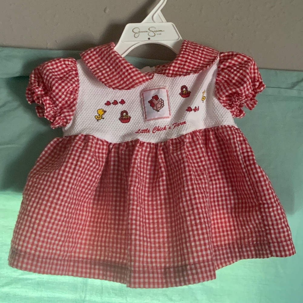 Gingham baby dress